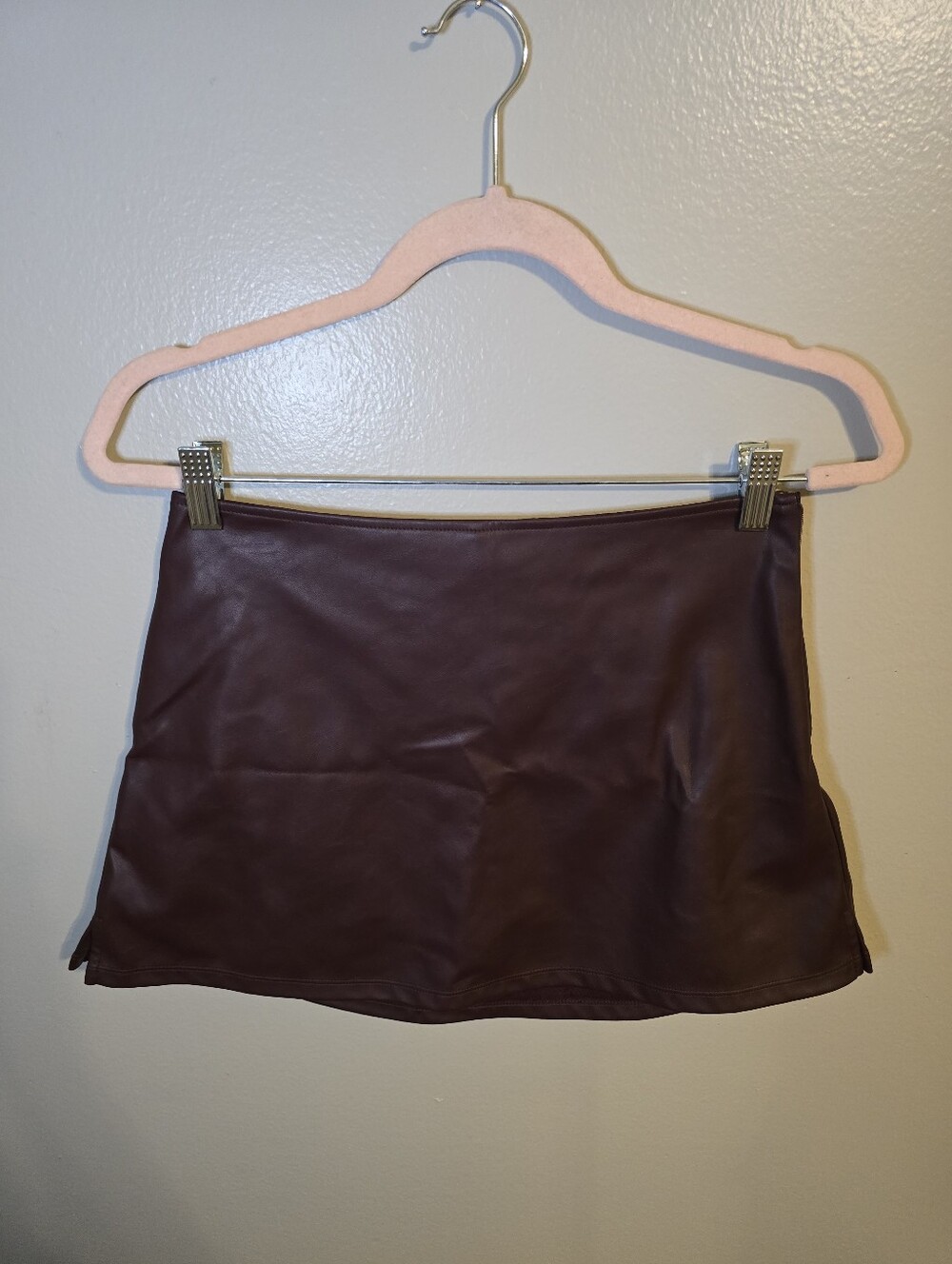 wild fable Faux Leather Mini Skirt - Plum